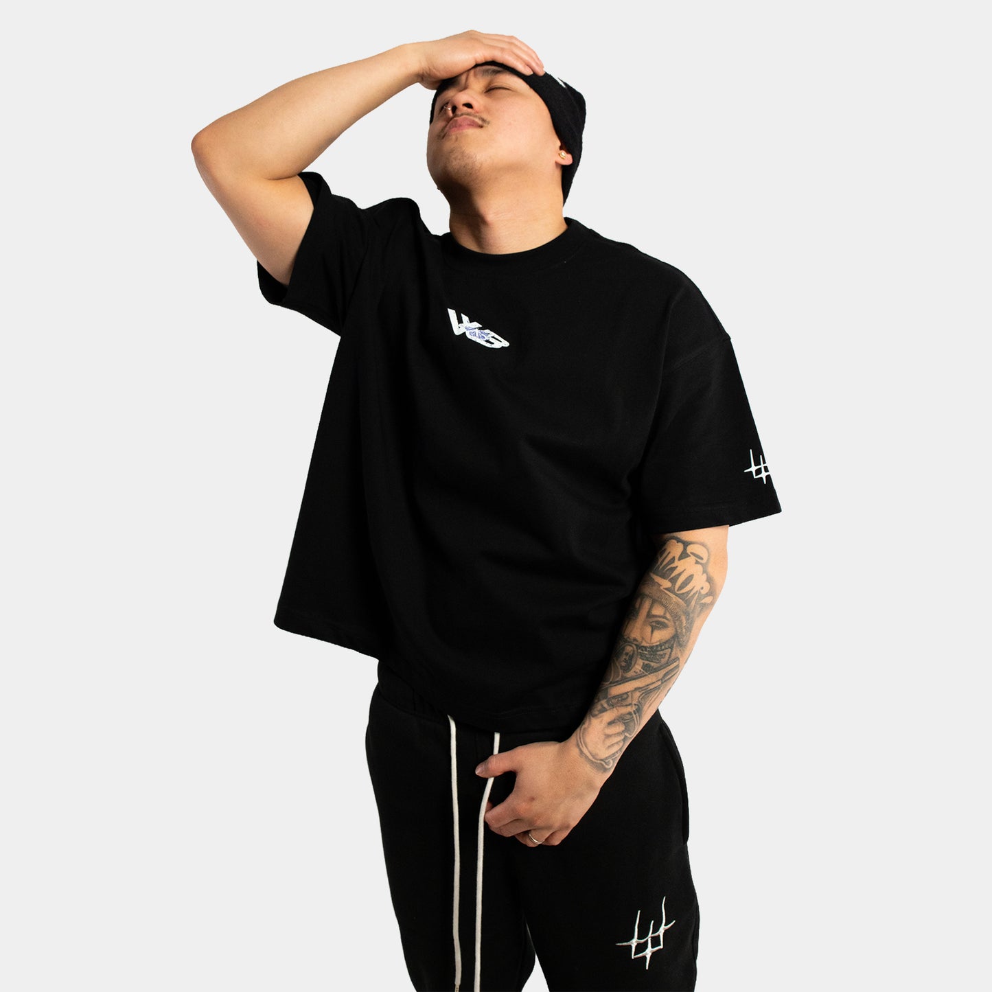 D&D BOXY CROPPED TEE BLACK