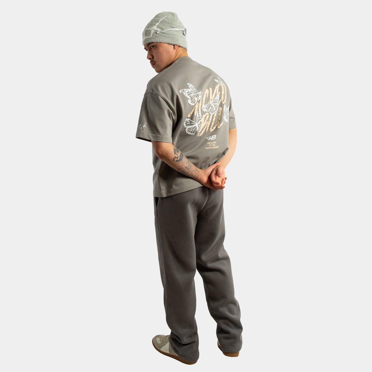 D&D STRAIGHT LEG SWEATPANTS CHARCOAL GREY