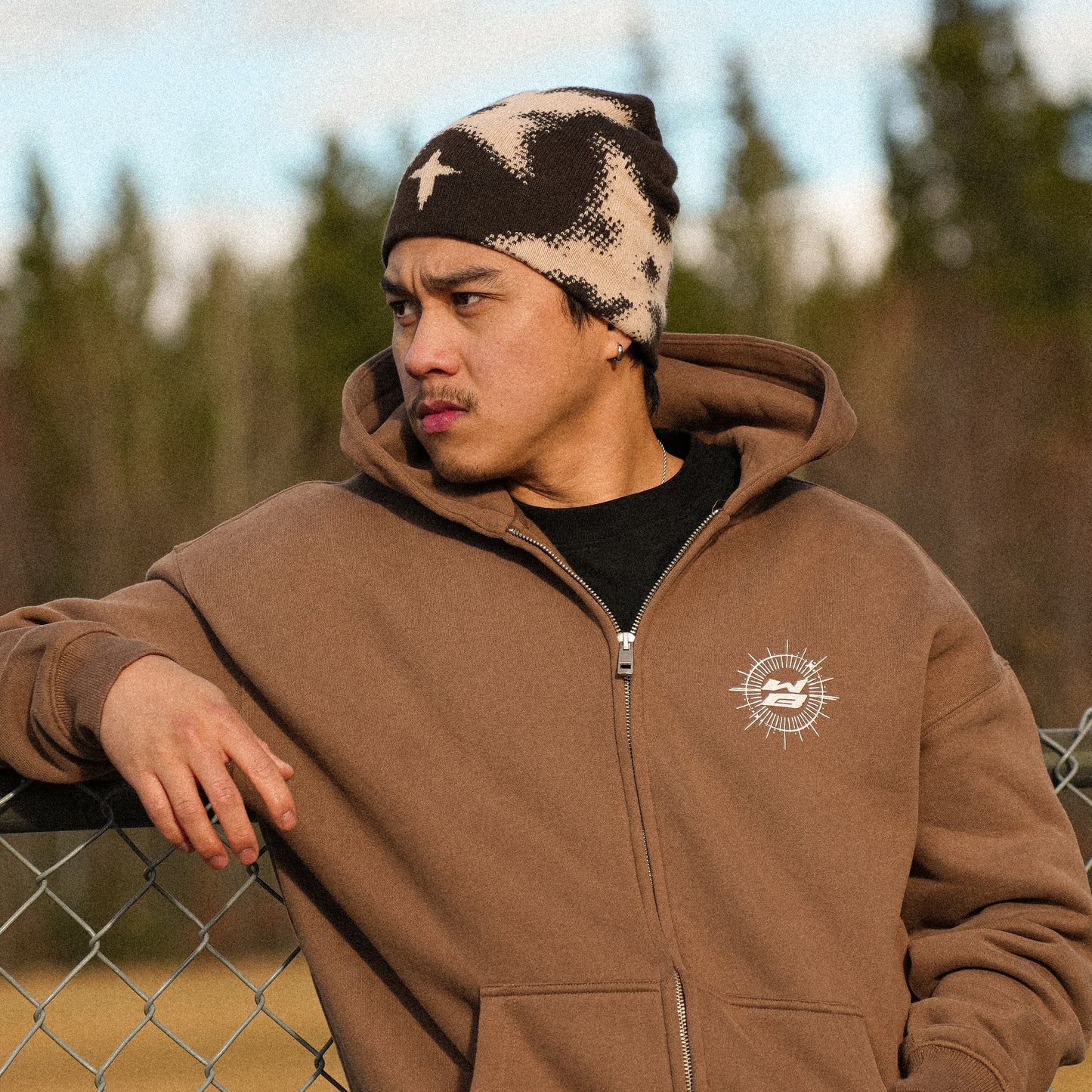 Ascend Zip Hoodie Brown